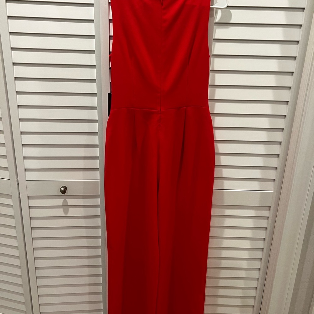 Vince Camuto Vibrant Coral Color Sleeveless Jumpsuit - Picture 5 of 5